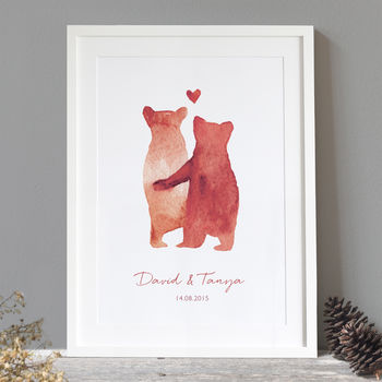 Personalised 'Bear Love' Print, 4 of 7