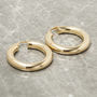 Thick Hoop Earrings In Gold Plate Or Silver, thumbnail 11 of 11