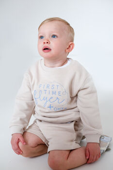 First Time Flyer Personalised Emb Holiday Sweatshirt, 3 of 6