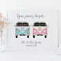 Personalised Wedding Print With Camper Vans, thumbnail 5 of 7