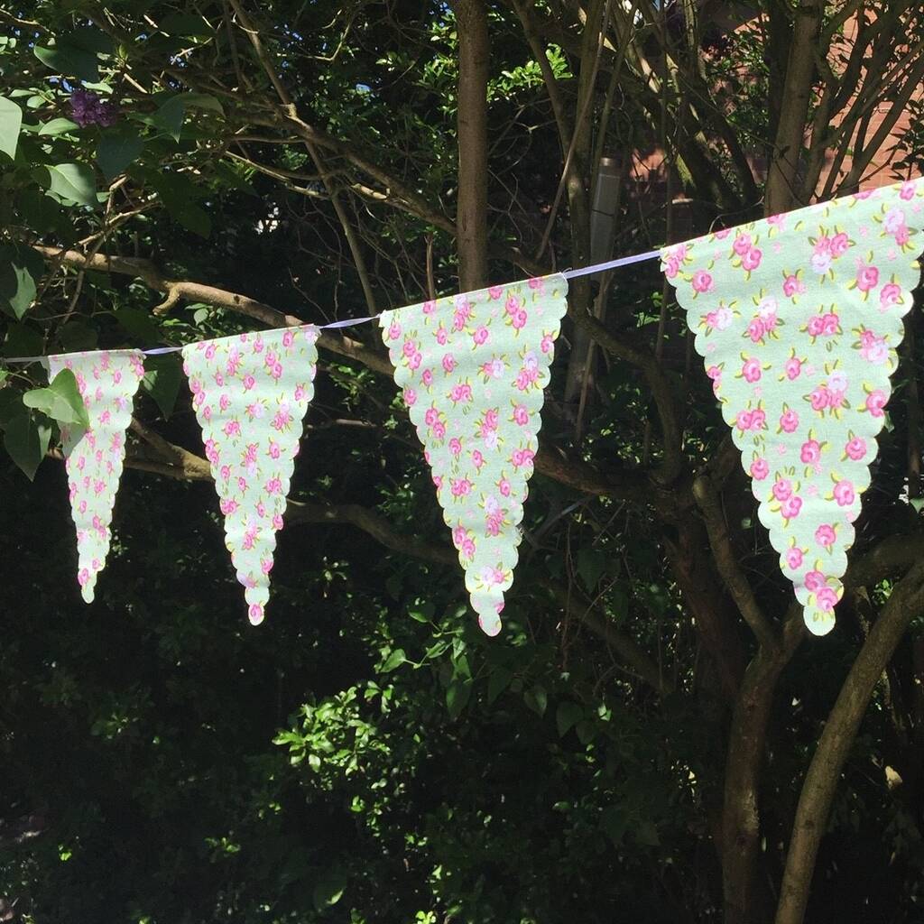 Floral Fabric Bunting By Bunting & Barrow