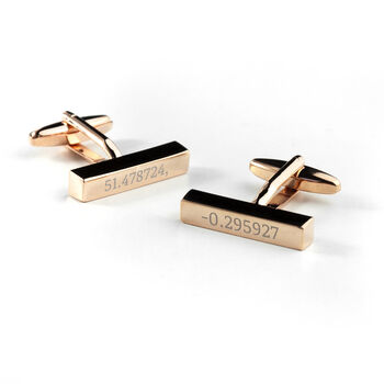 Personalised Special Coordinates Bar Cufflinks, 5 of 9