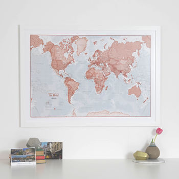 Map Of The World Art Print, 3 of 11