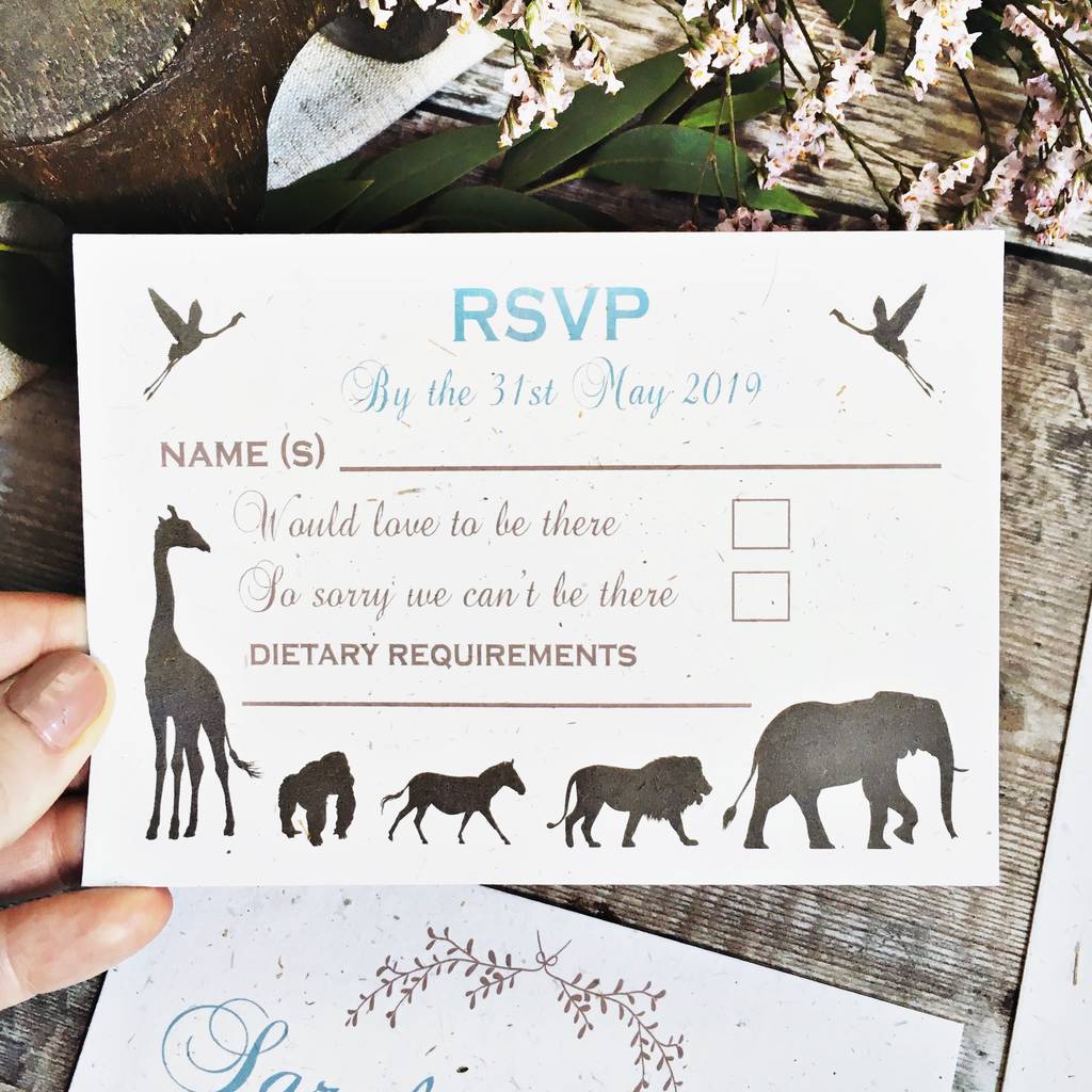 Elegance Safari Wedding Invitation Set