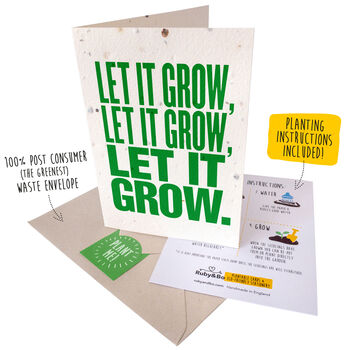 'Let It Grow' Plantable Seed Christmas Card, 3 of 10