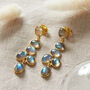 Moonstone Cabuchon Gold Plated Silver Earrings, thumbnail 11 of 12