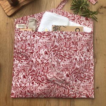 Fabric Gift Wrap, Red Bird Design, 2 of 6