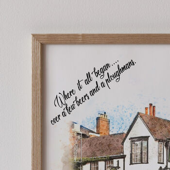 Personalised 'Where It All Began' Watercolour Print, 3 of 8