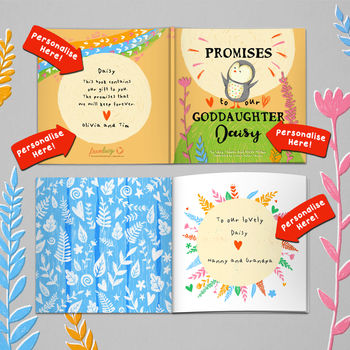 Personalised 'Promises To You' Book For Godchild, 3 of 12