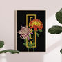 Personalised Chrysanthemum Botanical Flower Art Print, thumbnail 1 of 5