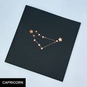 Happy Birthday Astrology Constellation Card Hand Made, 9 of 12