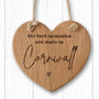 Cornish Gifts 'Best Memories…Oak Hanging Heart, thumbnail 1 of 3