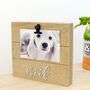 Wooden Block Clip Dog Photo Frame Woof, thumbnail 1 of 2
