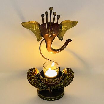 Ganesha Tea Light Holder, 2 of 4