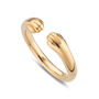 Gold Plated Sterling Silver Open Style Paw Ring, thumbnail 1 of 3