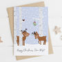 Happy Christmas, Deer Husband / Wife Personalised Card, thumbnail 2 of 3