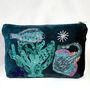 Velvet Beaded Flat Fish And Skate Pouch, thumbnail 3 of 4