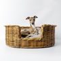 Natural Oval Rattan Pet Basket For Cats Or Dogs, thumbnail 1 of 6