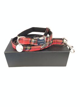 Christmas Tartan Dog Collar And Festive Lead Gift Set, 7 of 7