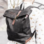 Personalised Waxed Canvas And Leather Rucksack, thumbnail 1 of 1