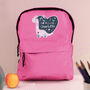 Personalised Dinosaur Pink Backpack, thumbnail 1 of 5