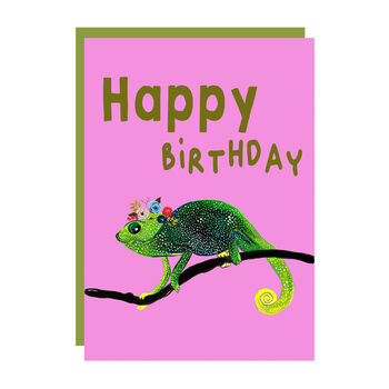 Chameleon Birthday Card, 4 of 4