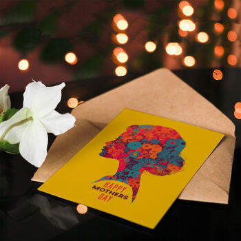 Mum Floral Silhouette Colourful Mother's Day Card, 4 of 6