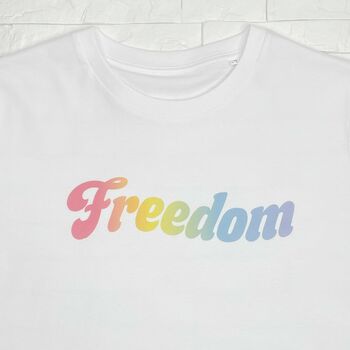 Freedom Rainbow T Shirt, 2 of 2
