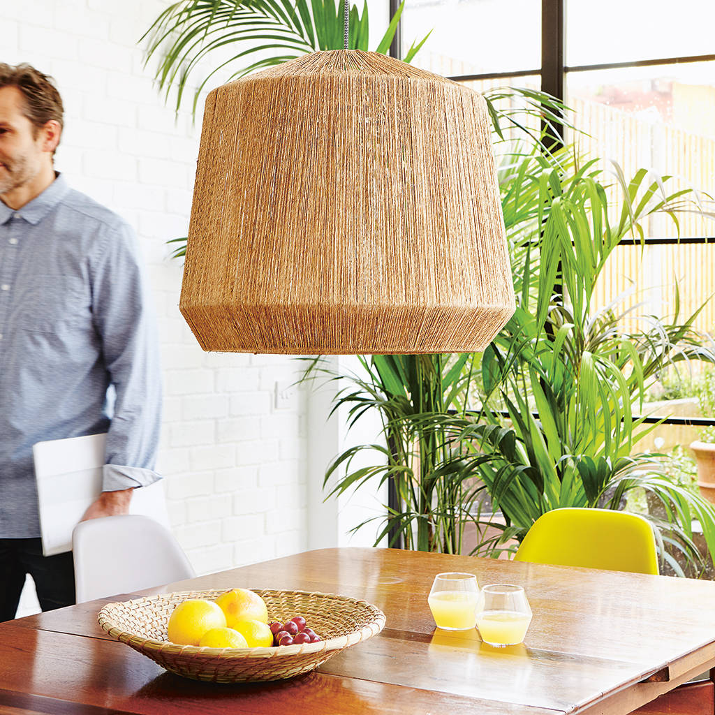 Extra Large Natural Jute Lampshade By The Forest & Co