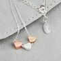 Personalised Triple Heart Necklace, thumbnail 4 of 8