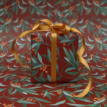 Vintage Berry Christmas Wrapping Paper, 5 of 5