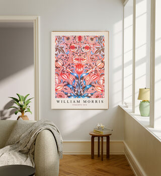 William Morris Pink Floral Art Print, 3 of 3