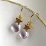 Aaa Pink Amethyst And Star Drop Earrings, thumbnail 6 of 9