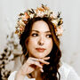 Mira Dried Flower Crown Wedding Bridal Headband, thumbnail 1 of 3