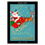 Merry Christmas Santa Foiled Cards Single/Boxed Set, thumbnail 2 of 2