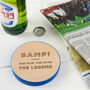 Dad 'The Legend' Coloured Edge Coaster Birthday Gift, thumbnail 5 of 7