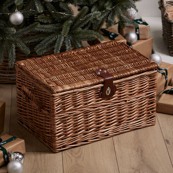 Four Person Green Tweed Chest Picnic Hamper, 3 of 6