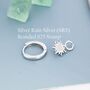 White Opal Sun Huggie Hoop Earrings In Sterling Silver, thumbnail 6 of 11