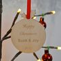 Personalised Christmas Pudding Message Decoration, thumbnail 2 of 2