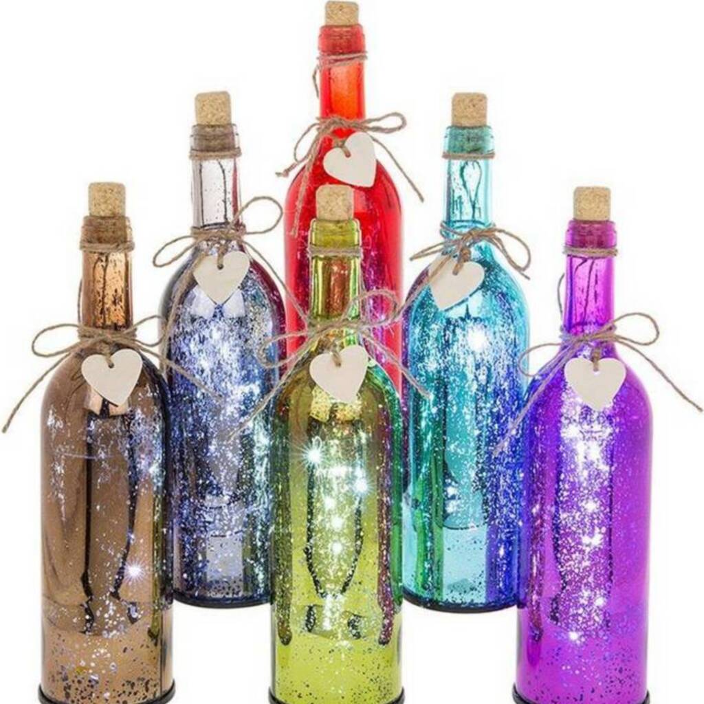 Light Up Led Christmas Bottles By The Little Boys Room