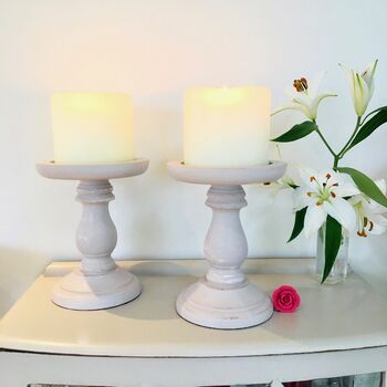 Hand Painted Large Vintage Pillar Candle Holder, 2 of 7