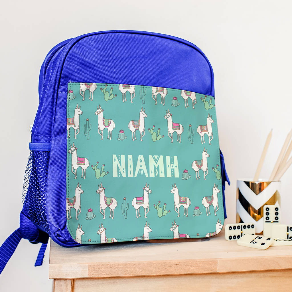 llama logo backpack