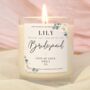 Bridesmaid Thank You Gift Bridal Party Scented Candle, thumbnail 1 of 5