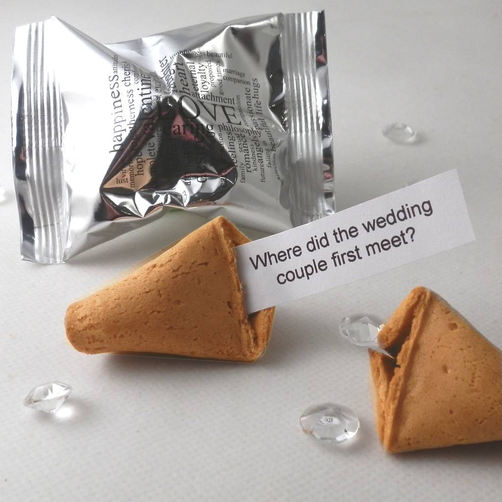 Wedding Icebreaker Fortune Cookies By Bunting & Barrow