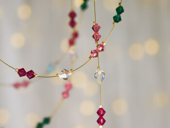 Crystal Christmas Garland, Handmade, 8 of 12