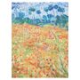 August Birth Flower Poppy Field By Van Gogh Cotton Blend Scarf, thumbnail 4 of 7