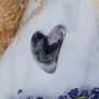 Amethyst Crystal Gua Sha With Black Skull Pouch, thumbnail 4 of 6