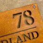 Style C Corten Steel House Name Sign, thumbnail 4 of 9