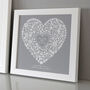 Personalised Mothers Day Floral Heart Oak Wall Hanging, thumbnail 8 of 8