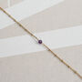 February Birthstone Amethyst Gold Necklace, thumbnail 3 of 4